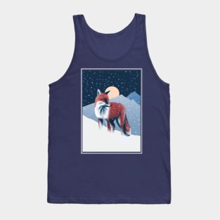 Red fox in the winter snow Tank Top